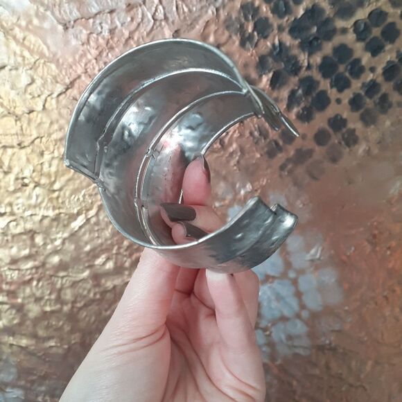 Zara Silvertone Statement Cuff Bracelet - Picture 10 of 15